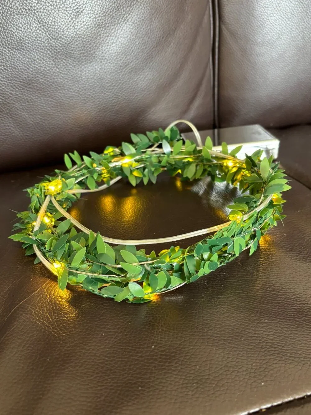 Pre-Lit Faux Boxwood Garlands - 5.5” Accent Foliage Decor (Set of 2)